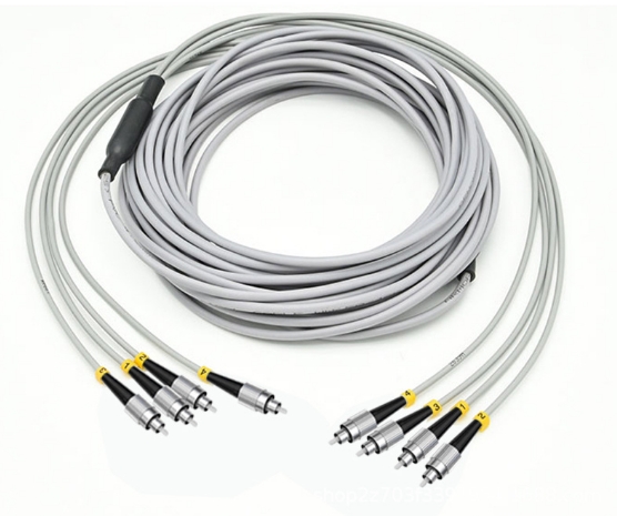 4芯多模礦用鎧裝光纖尾纖跳線FC-MM-5M-4X